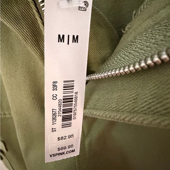 PINK Victoria's Secret Olive Wide Leg Cargo Pants - Picture 4 of 5